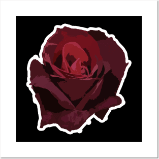 Rose heart (dark background) Posters and Art